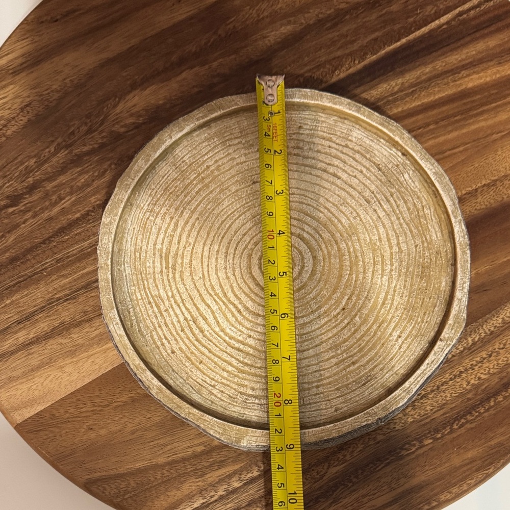 Rustic Round Textured swivel Tray - Picture 6 of 7